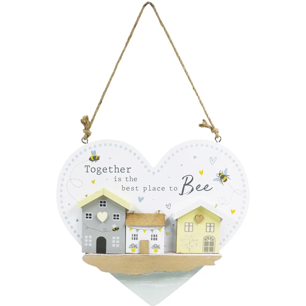 Best Place to Bee Heart Wall Art - Multicolor image