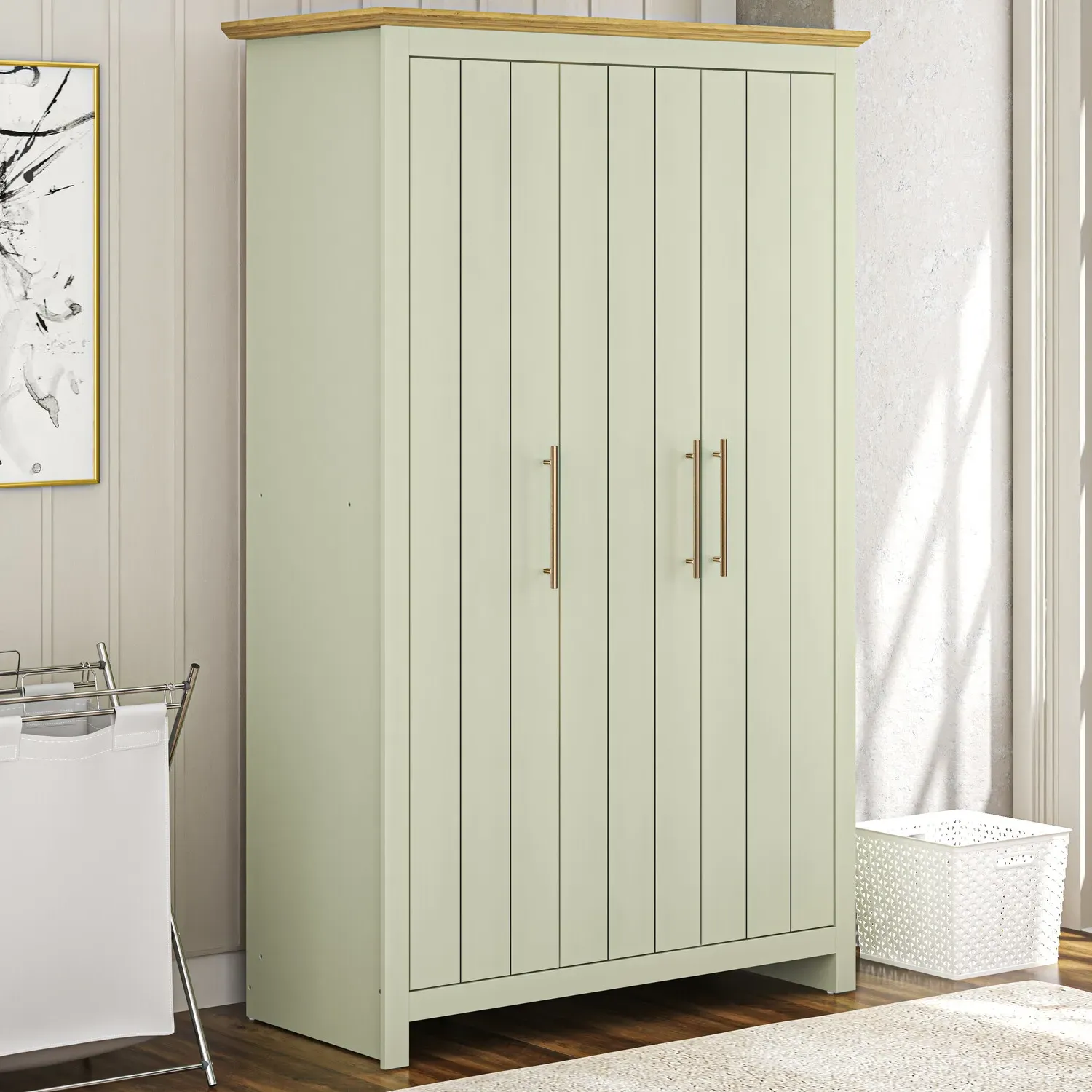 Bexley 3-Door Wardrobe - Sage Green