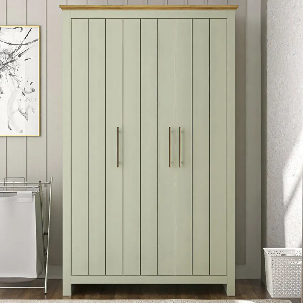Bexley 3-Door Wardrobe - Sage Green