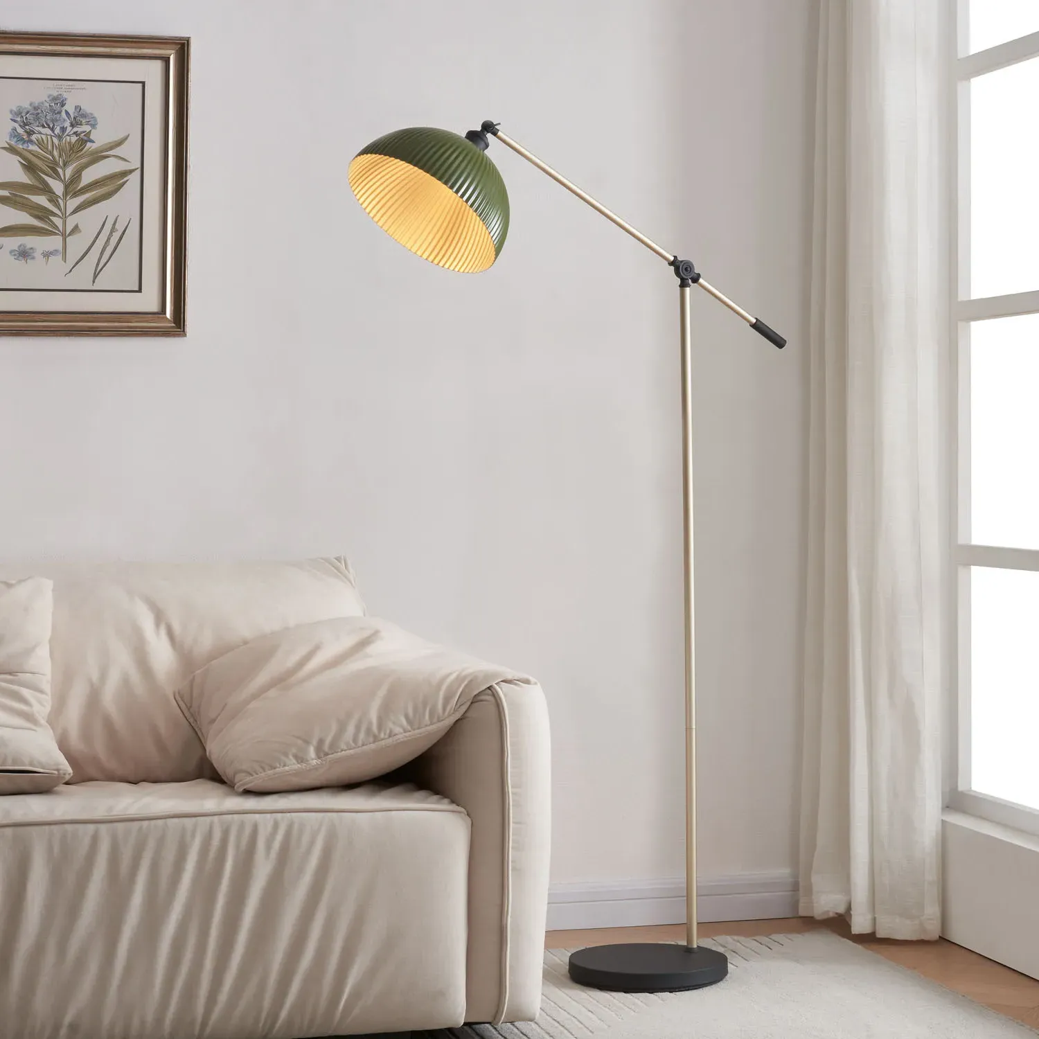 Bexley Floor Lamp - Green, Metal