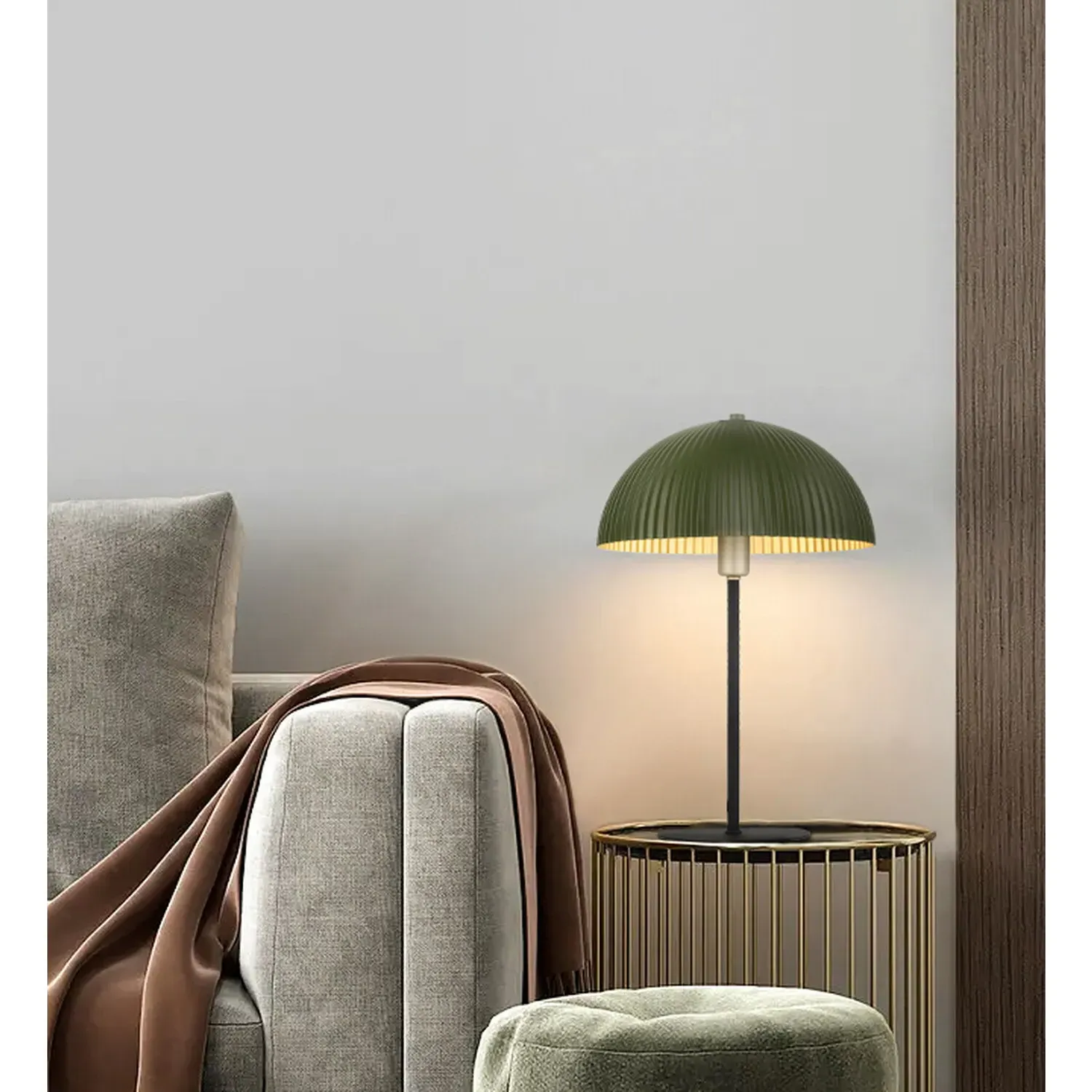 Bexley Table Lamp - Green, Metal