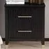 Biasi 2 Drawer Bedside Table - Black, Pine