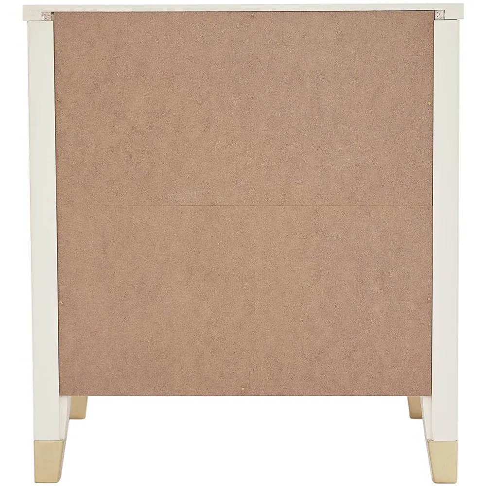 Biasi 2 Drawer Bedside Table - White, Pine