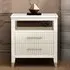 Biasi 2 Drawer Bedside Table with Shelf - White, Pine