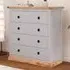 Bicarri 4 Drawer Chest of Drawers with Brass Knobs - Grey