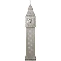 Big Ben Floor Lamp with Clock - Silver