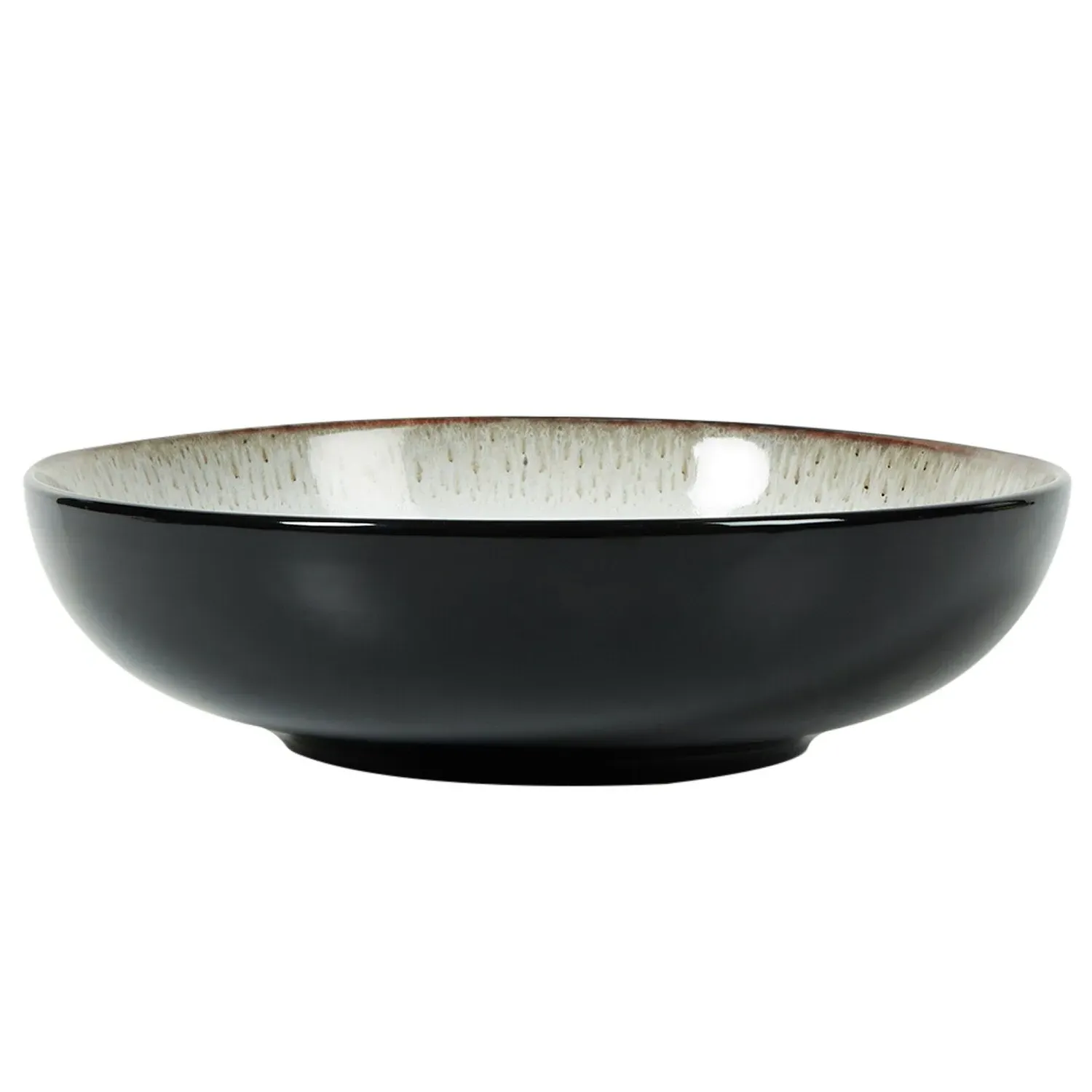 Black Kyanite Large Serving Bowl - Black and White