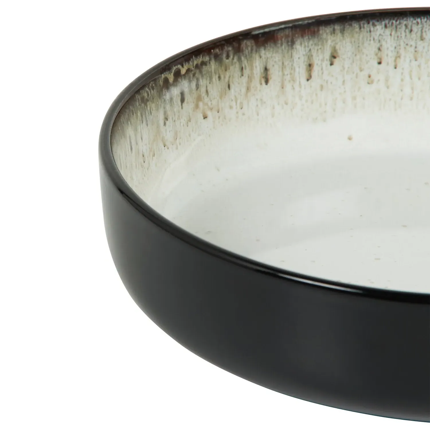 Black Kyanite Medium Serving Bowl - Black and White