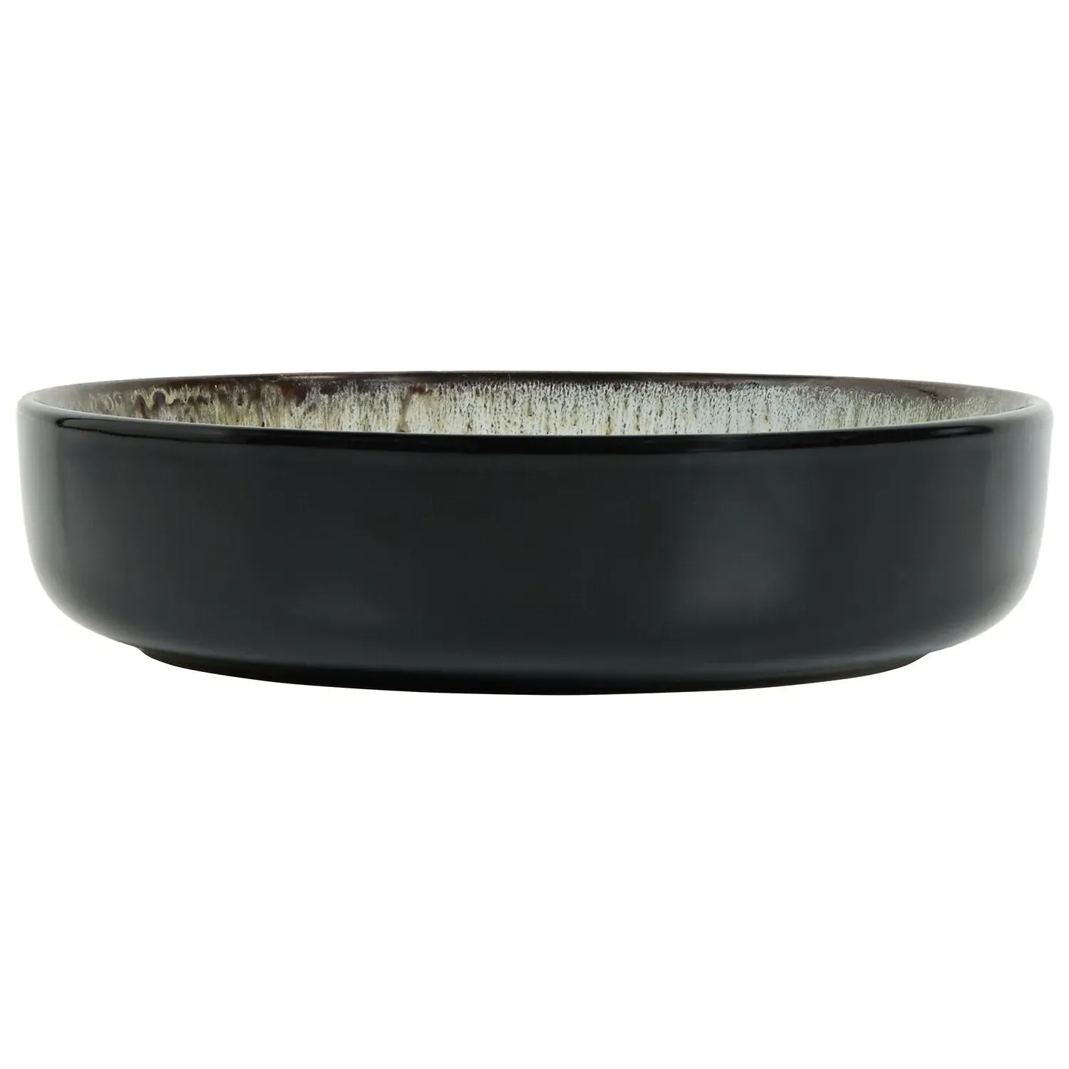 Black Kyanite Medium Serving Bowl - Black and White image