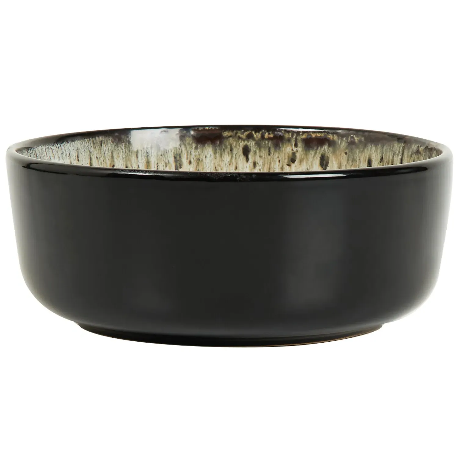 Black Kyanite Rice Bowl - Black and White image