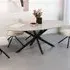 Blaine 6 Seater Dining Table - Stone, Black