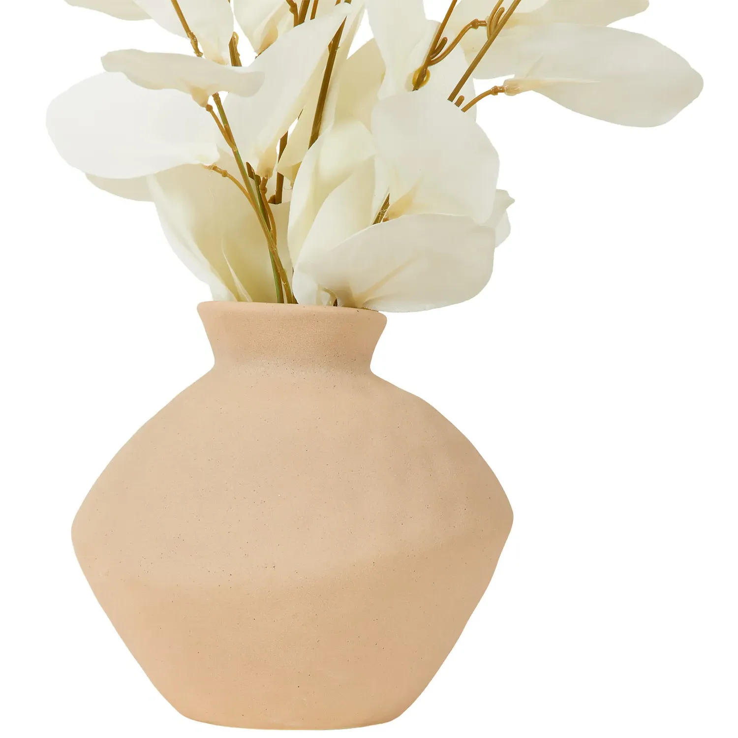 Bleached Eucalyptus Vase Arrangement - Pink, White