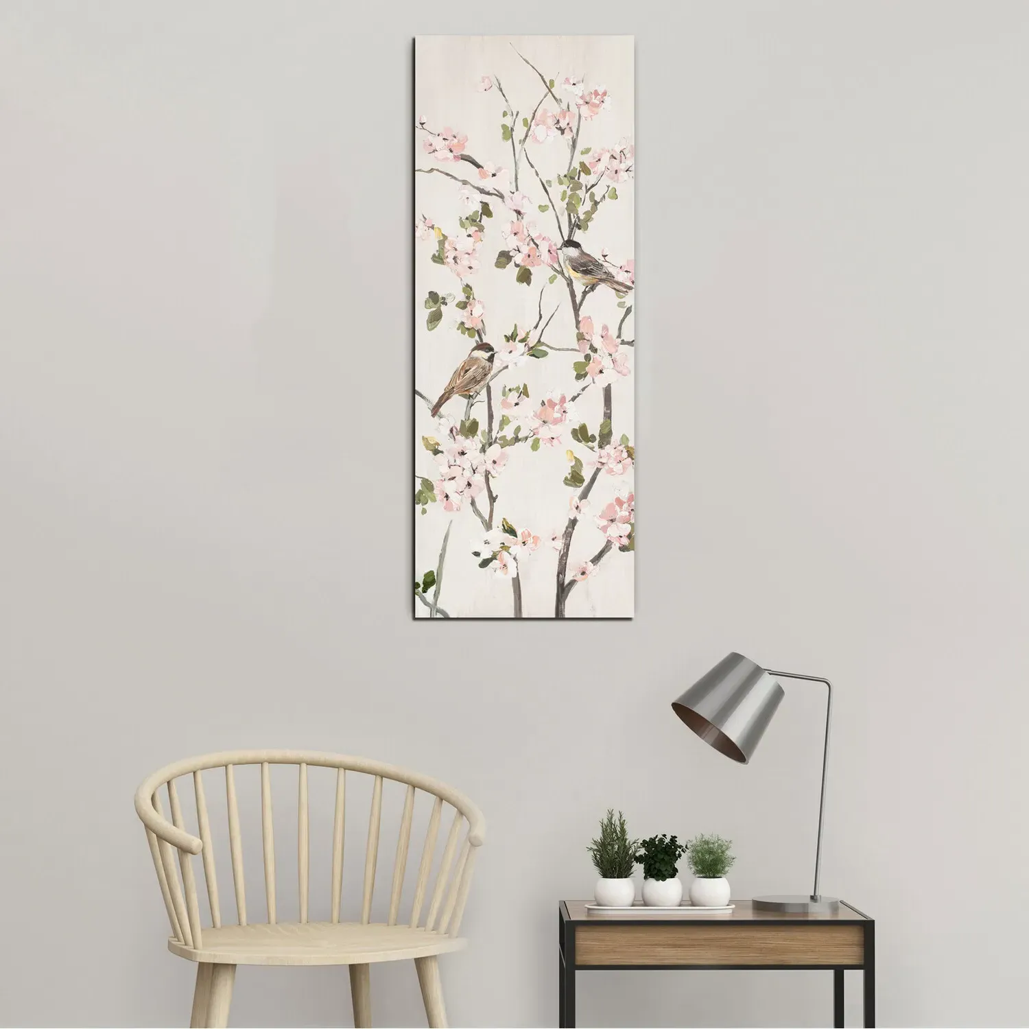 Blossom Hand Painted Wall Art - Pink