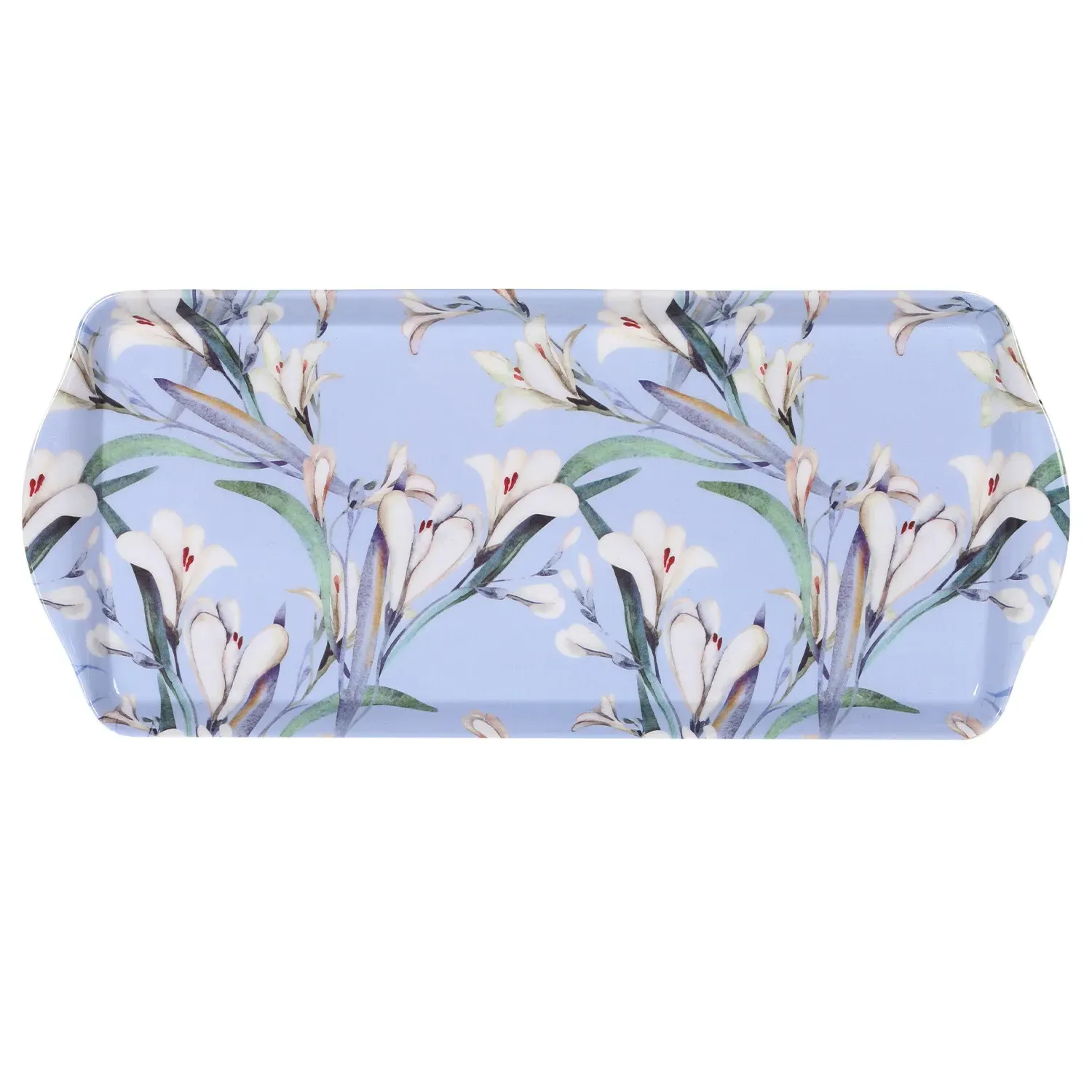 Blue Lily Drinks Tray - Blue