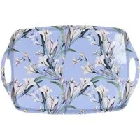 Blue Lily Large Tray - Blue