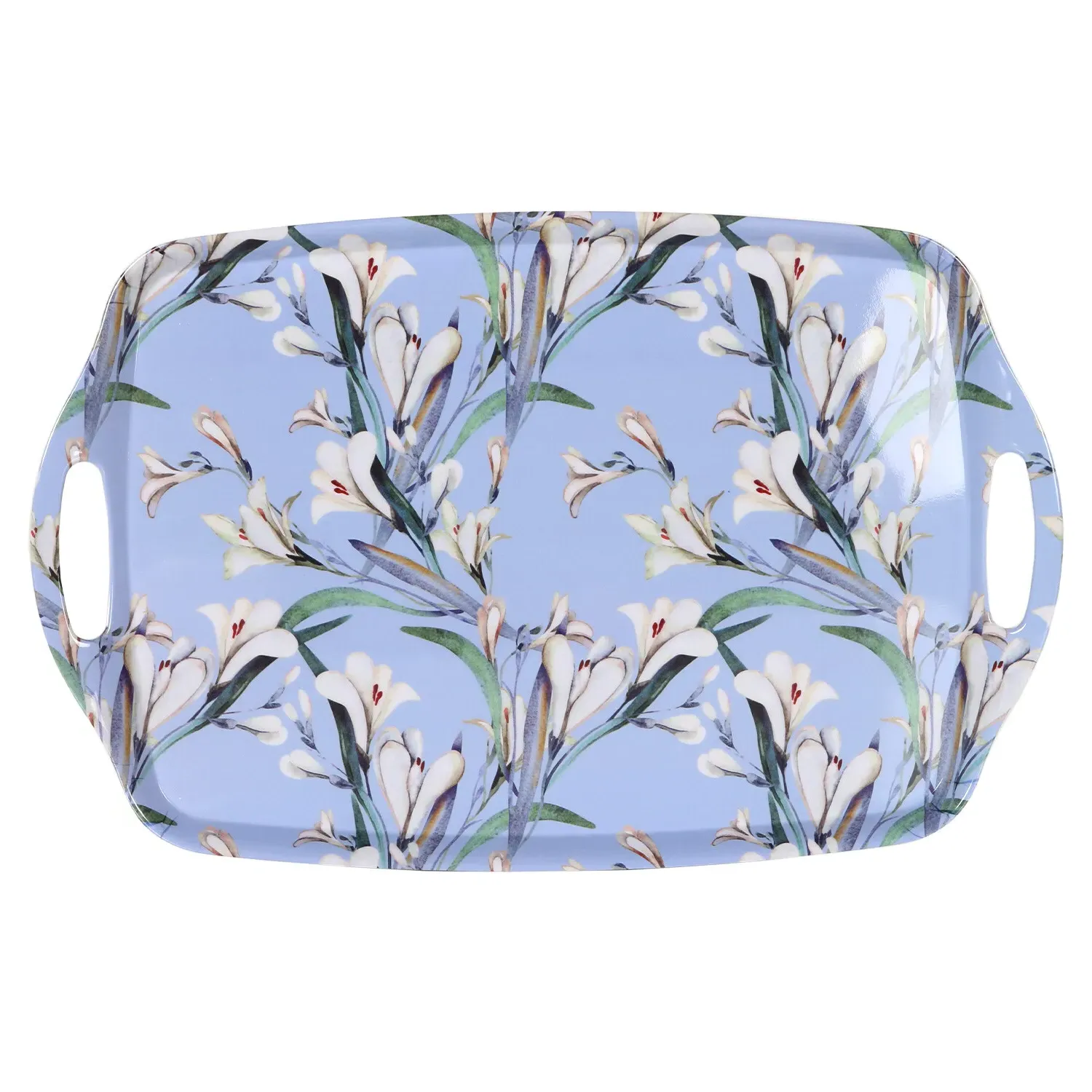 Blue Lily Large Tray - Blue