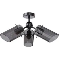 Bodhi 3 Arm Flush Ceiling Fitting - Black
