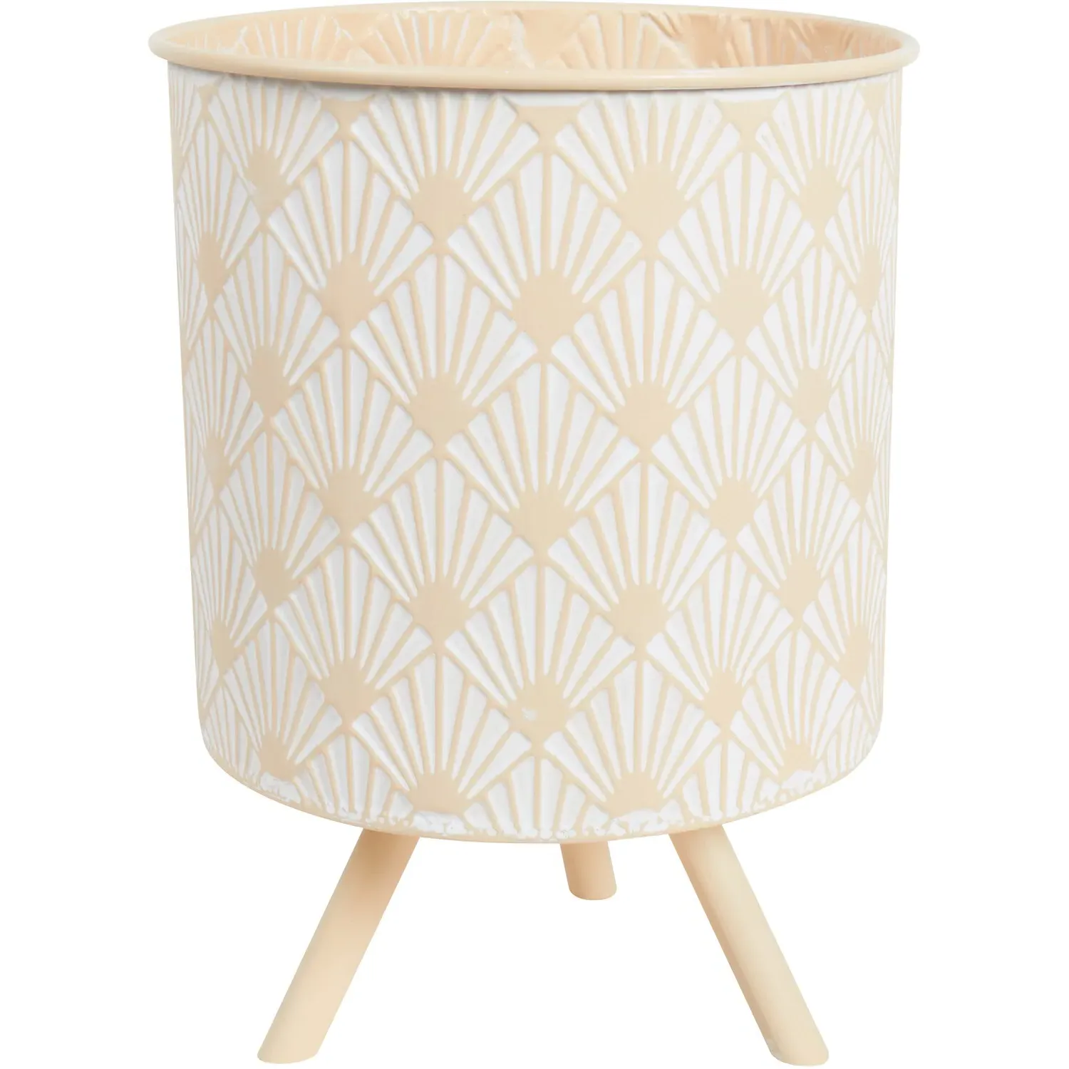 Bohemia Footed Metal Planter on Legs - Natural