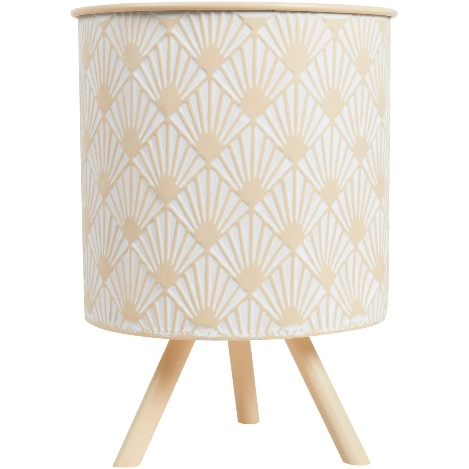 Bohemia Footed Metal Planter on Legs - Natural image