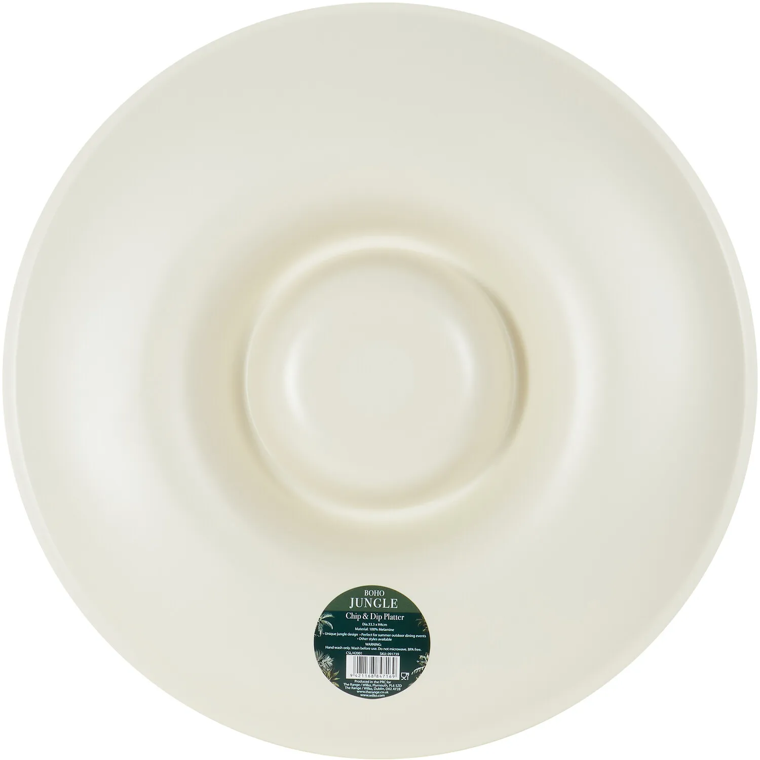 Boho Jungle Chip & Dip Platter - Dark Green
