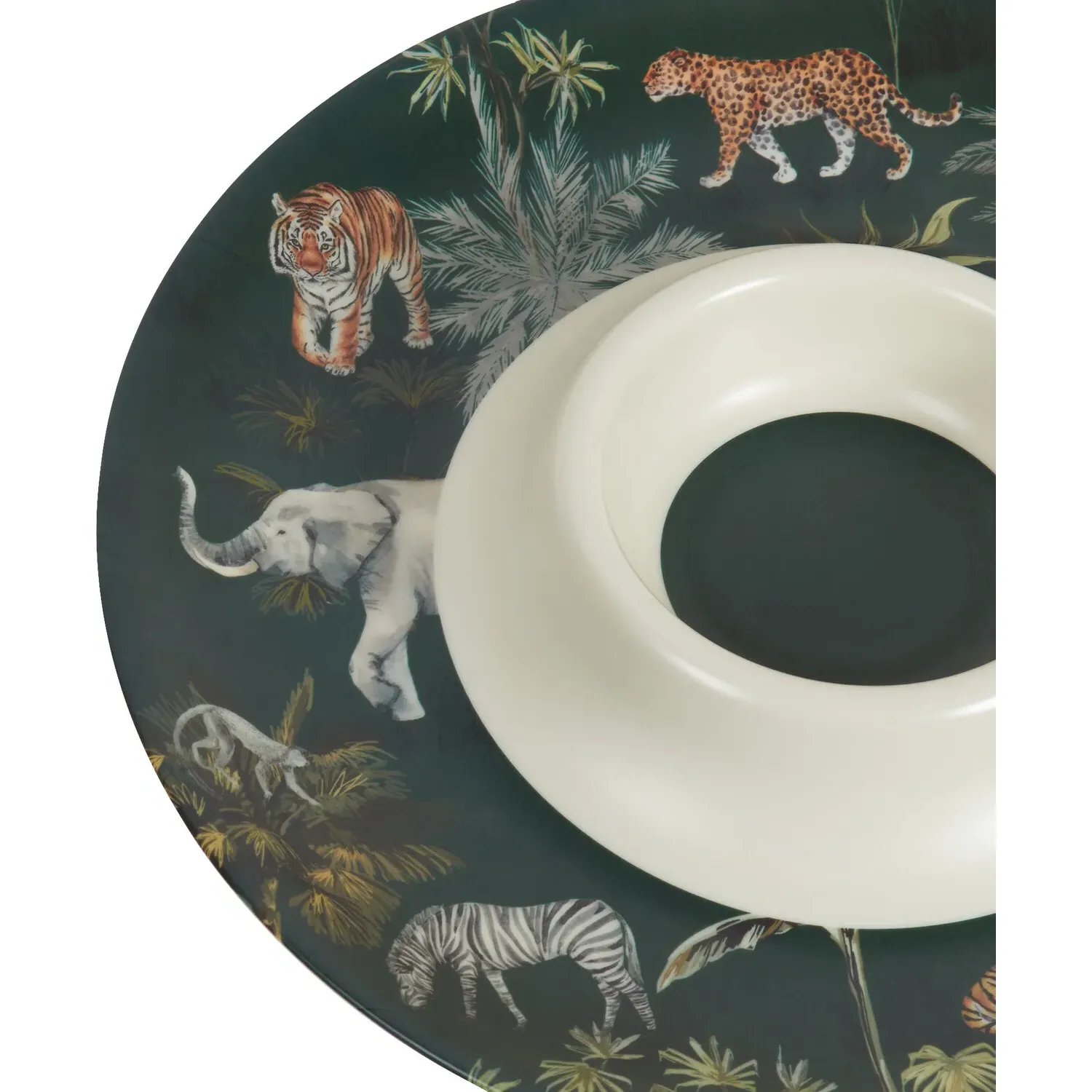 Boho Jungle Chip & Dip Platter - Dark Green