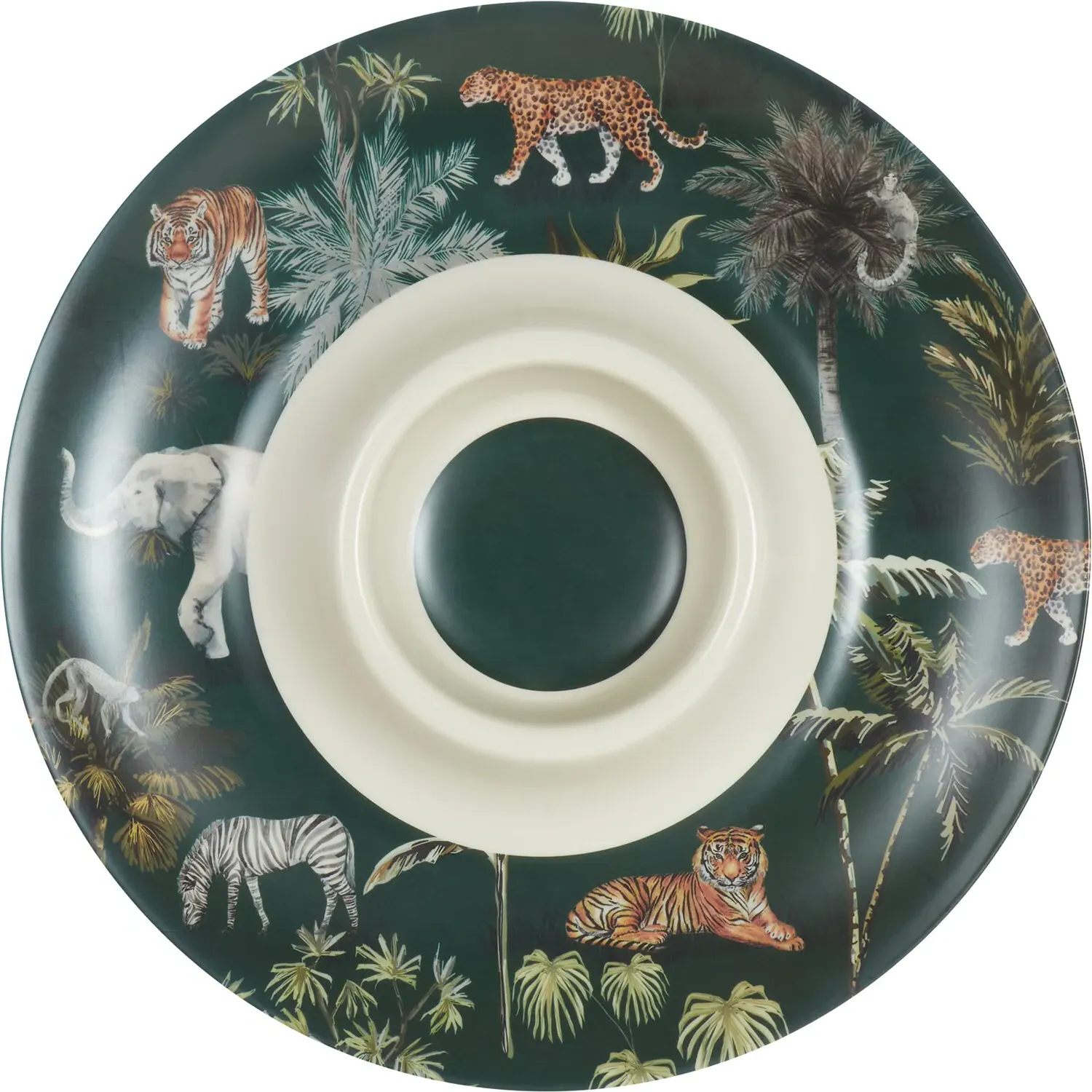 Boho Jungle Chip & Dip Platter - Dark Green image