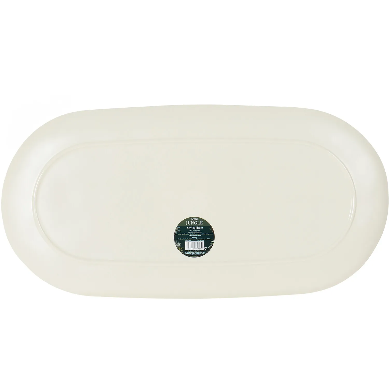 Boho Jungle Serving Platter - Dark Green