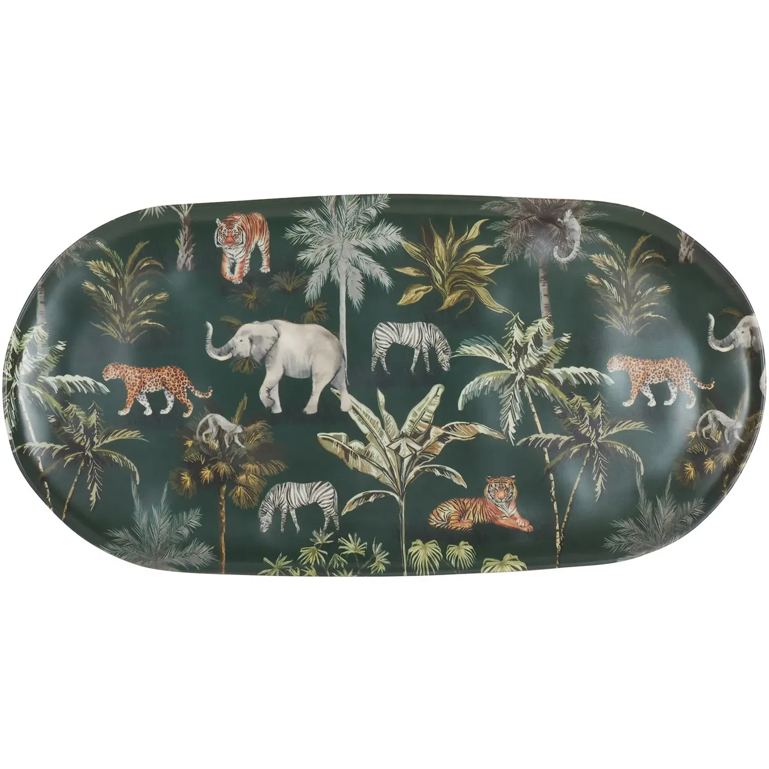 Boho Jungle Serving Platter - Dark Green image