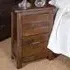 Boston 2 Drawer Petite Bedside Table - Brown, Dark Lacquer