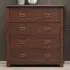 Boston 4 Drawer Chest of Drawers - Brown, Dark Lacquer