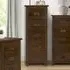 Boston 5 Drawer Narrow Chest of Drawers - Brown, Wood
