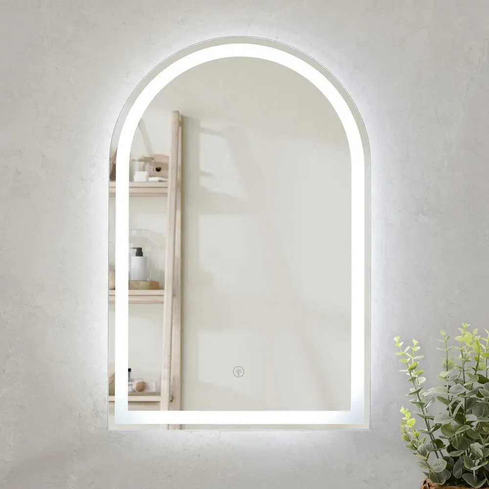 Boston Arch LED Mirror - Silver