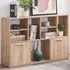 Boston Collection 2 Door 7 Shelf Sideboard - Brown, Sonoma Oak