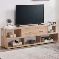 Boston Collection 2 Drawer 5 Shelf TV Unit - Brown, Sonoma Oak