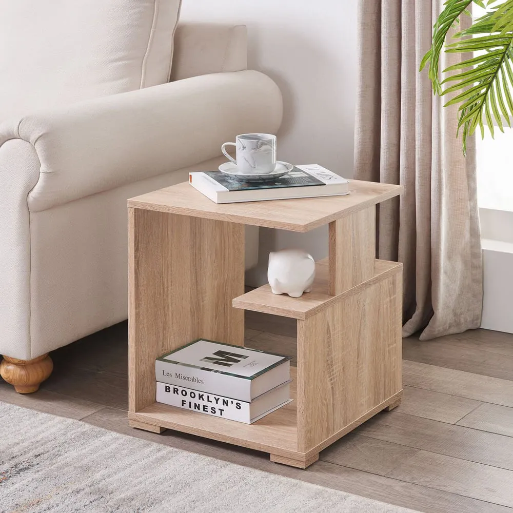 Boston Collection 2 Shelf Side Table - Brown, Sonoma Oak