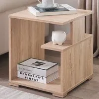 Boston Collection 2 Shelf Side Table - Brown, Sonoma Oak