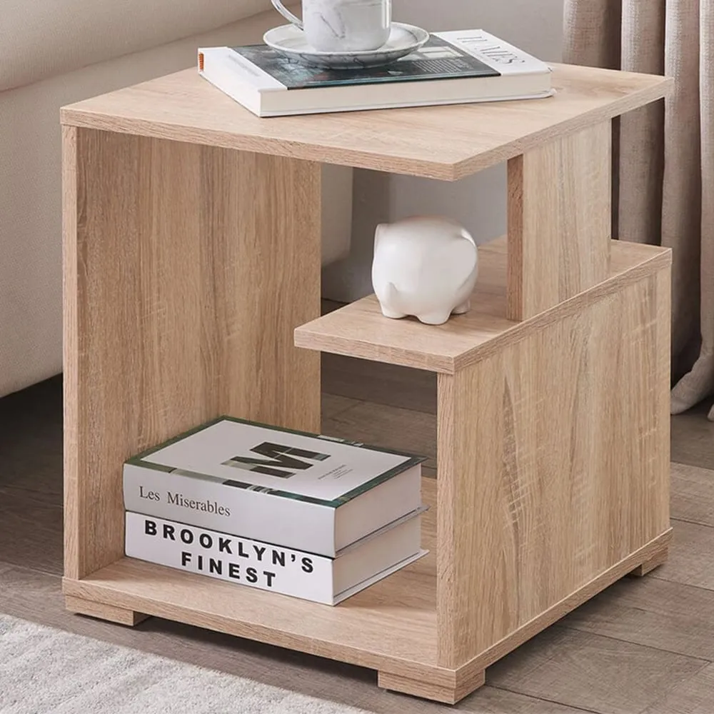 Boston Collection 2 Shelf Side Table - Brown, Sonoma Oak image