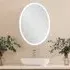 Boston Oval LED Mirror - Silver
