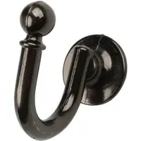 Boston Tie Back Hooks Pack of Two - Graphite