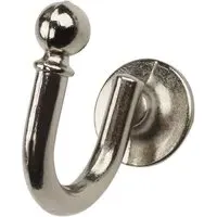 Boston Tie Back Hooks Pack of Two - Polished Steel