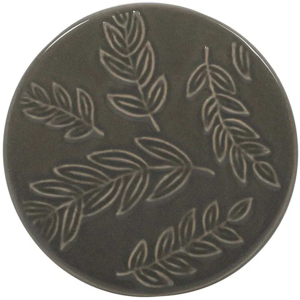 Botanical Ceramic Coaster - Green