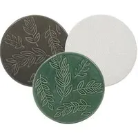 Botanical Ceramic Coaster - Green