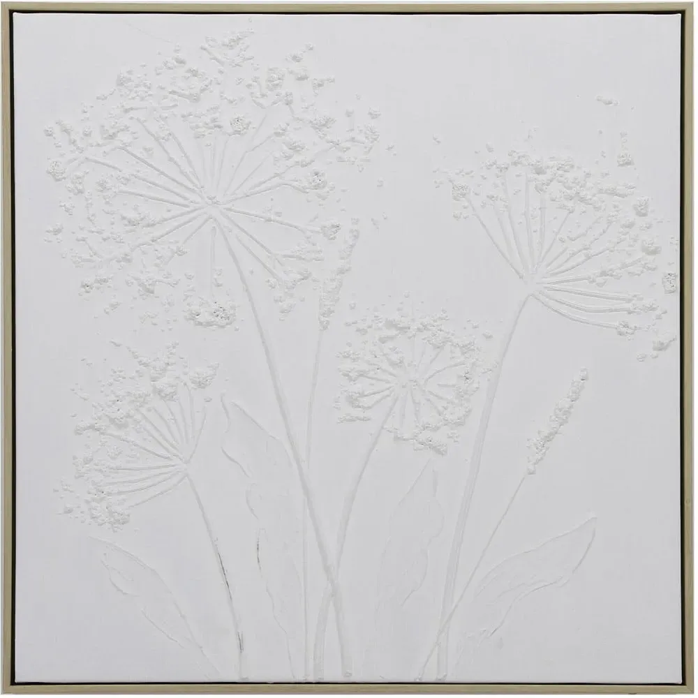 Botanical Framed Canvas - White image