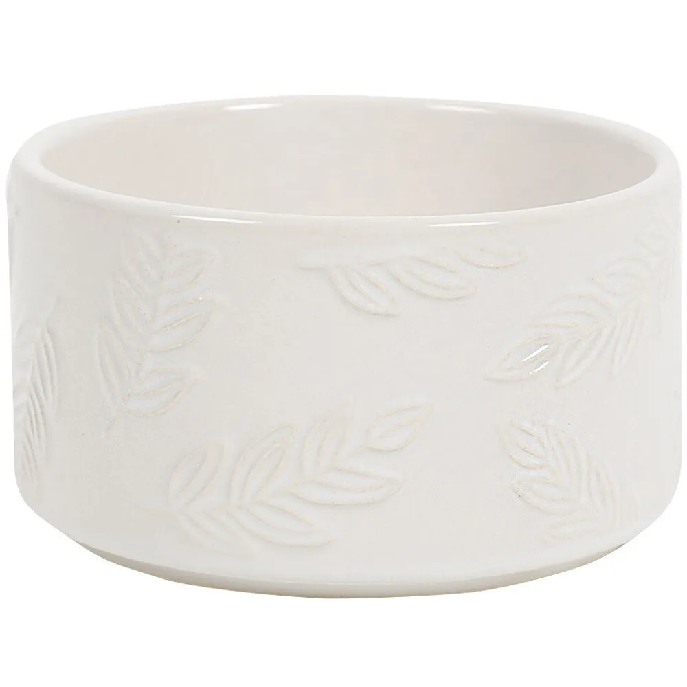 Botanical Nibbles Bowl with Leaf Design