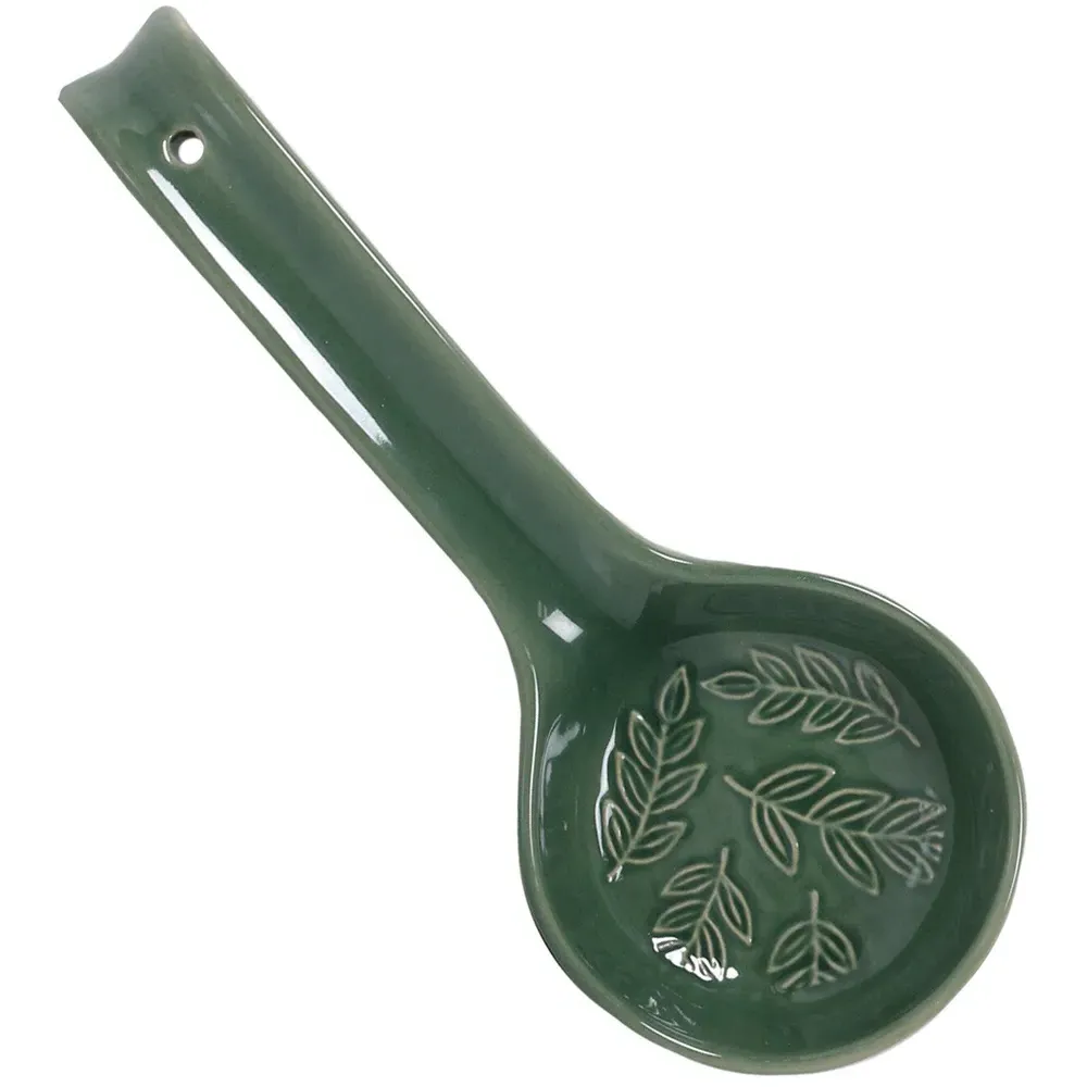 Botanical Spoon Rest - Green