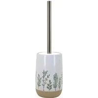 Botanical Toilet Brush Holder - White