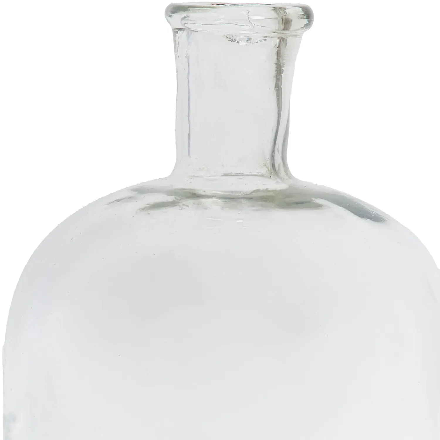 Bottleneck Glass Vase - Clear