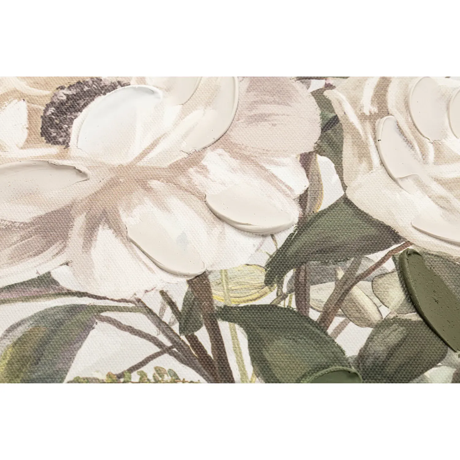 Bouquet Hand Embellished Wall Art - Neutral