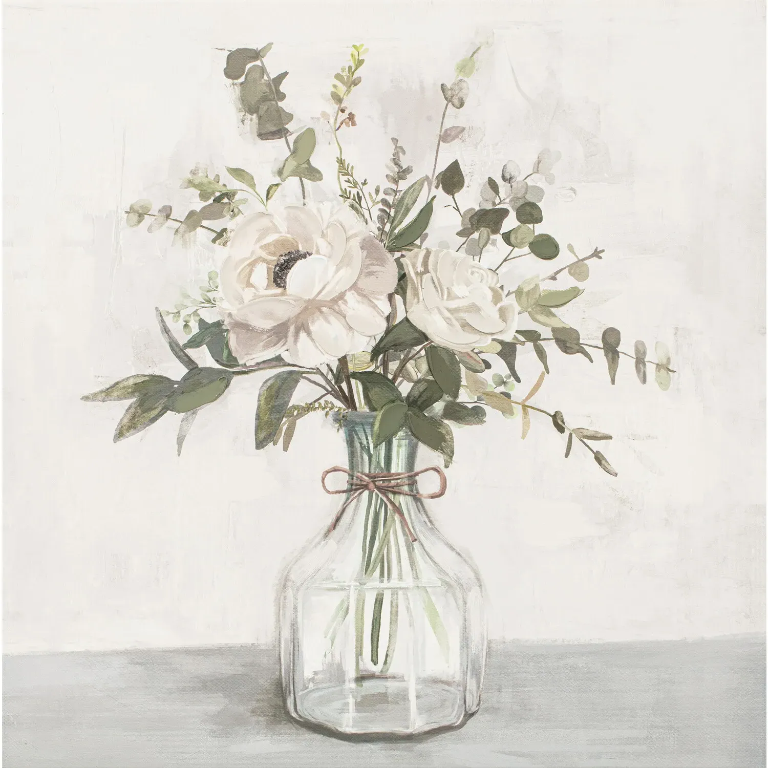 Bouquet Hand Embellished Wall Art - Neutral image