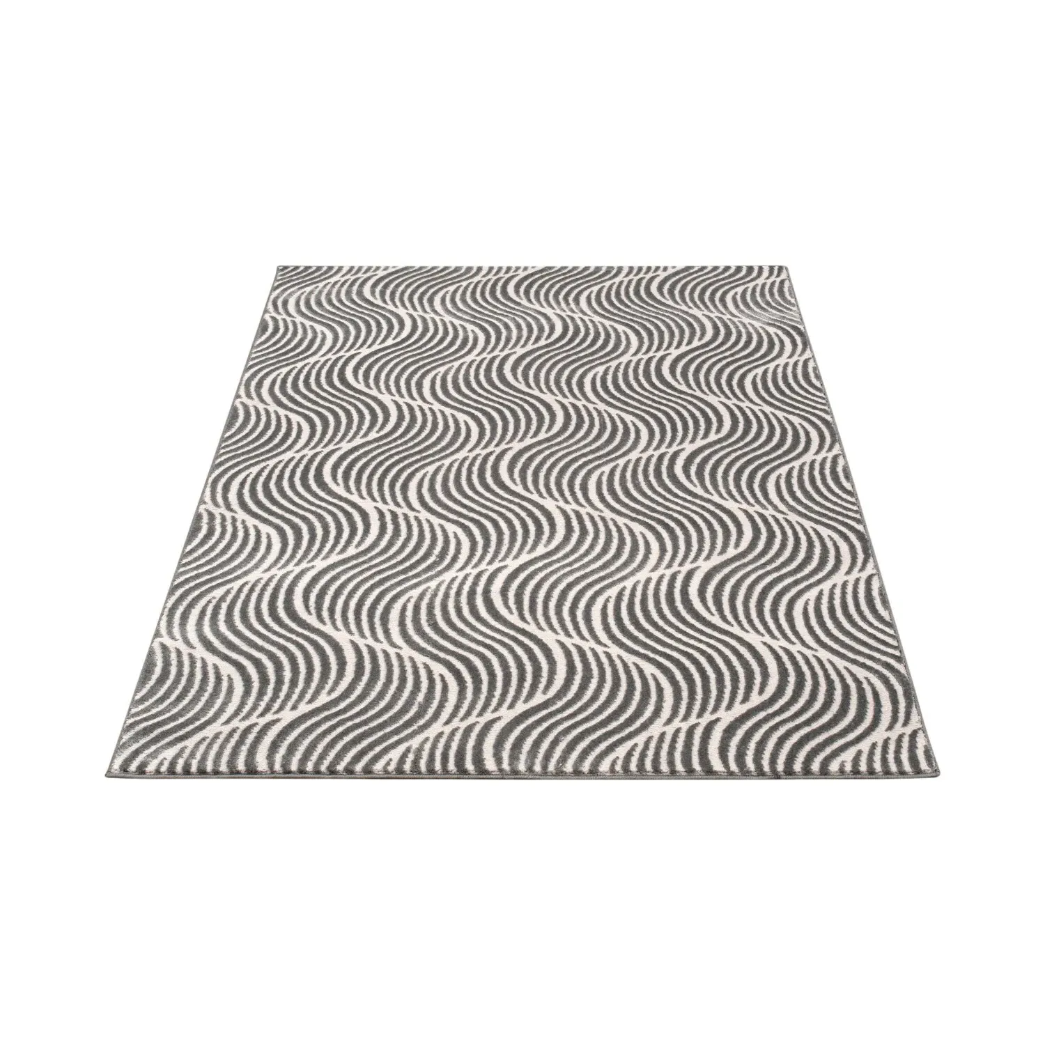 Boutique Swirl 170cm Rug - Black, Cream